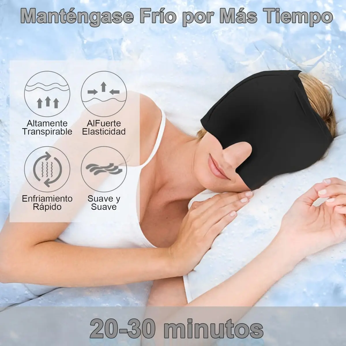 Antifaz con gel Anti Migraña Dolor de Cabeza - Descanso