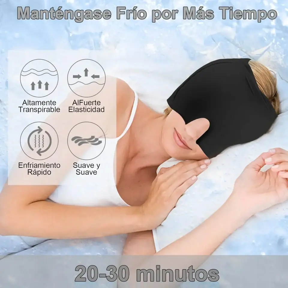 Antifaz con gel Anti Migraña Dolor de Cabeza - Descanso