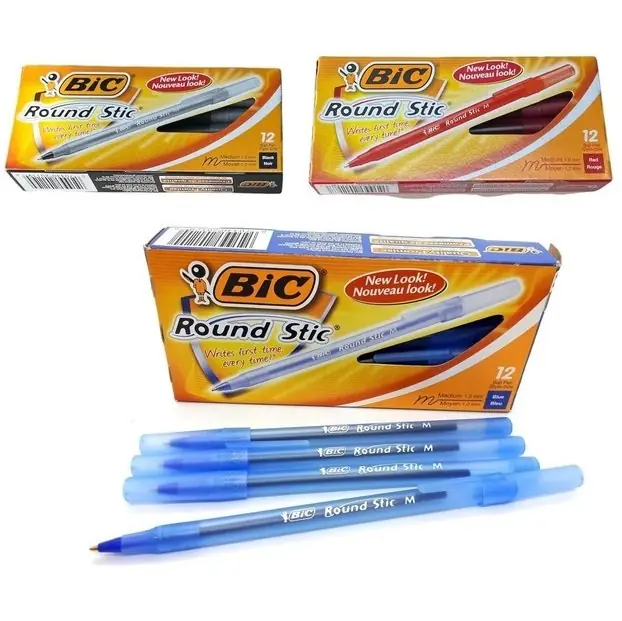 ||OFERTA EFECTIVO / TRANSFERENCIA|| Lapicera Bic Trazo Medio Round Stick * Caja x 12 * (copia)
