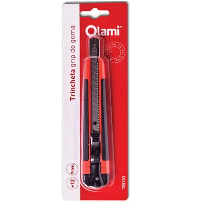 Trinchetas Cutter Reforzada 9 mm (Finas) Olami - Grip de Goma -