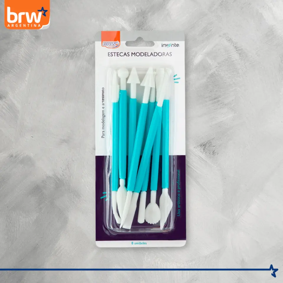 Kit de Estecas Modeladoras x 8 unidades BRW (16 Puntas)