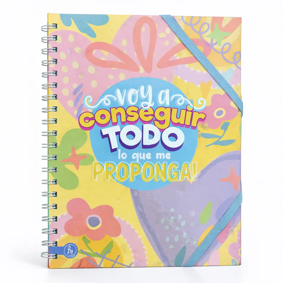 CUADERNOS UNIVERSITARIO C/ ESPIRAL 28 X 20 CUADRICULADO ” CONSEGUIR TODO ” A4 RY DESIGN