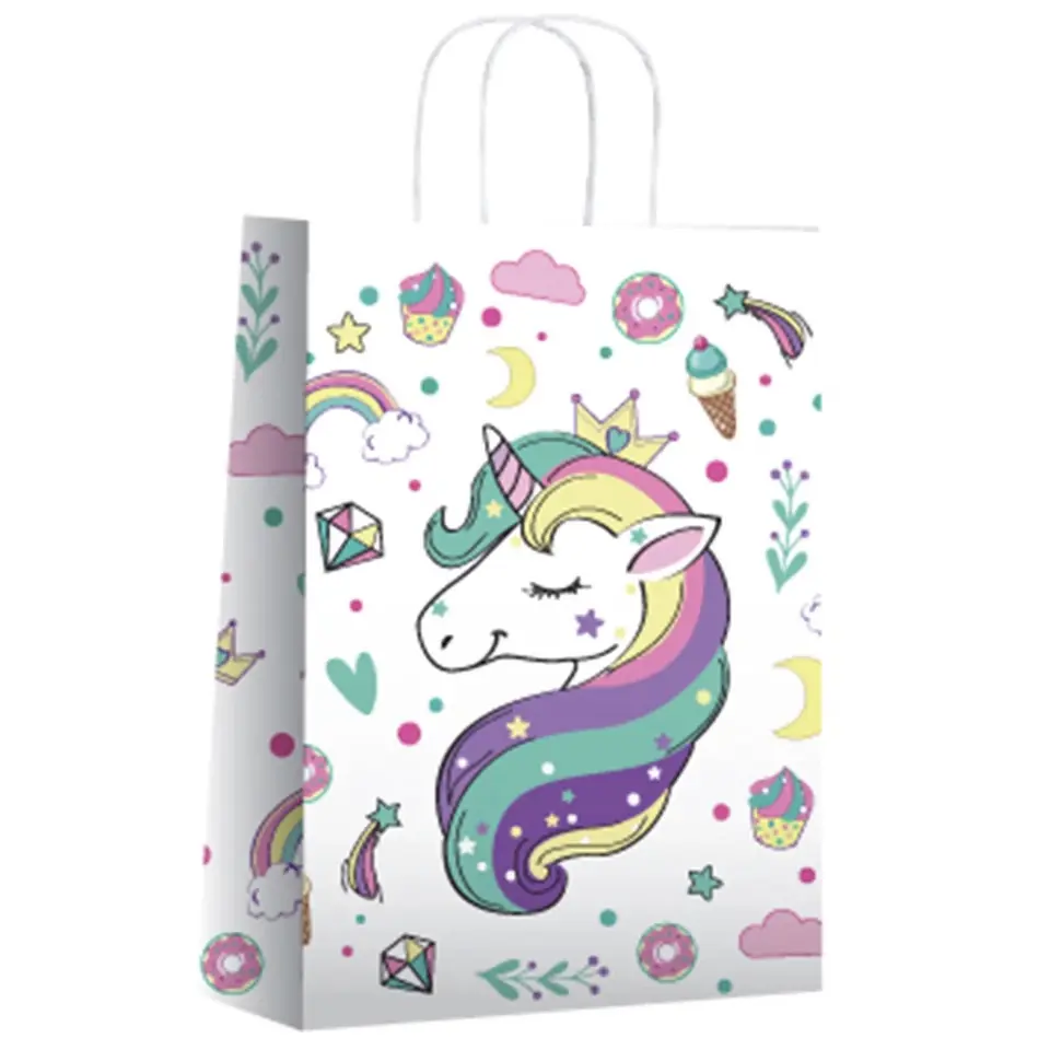 BOLSAS DE REGALO " UNICORNIO GLAM  " Tamaño 22 X 30