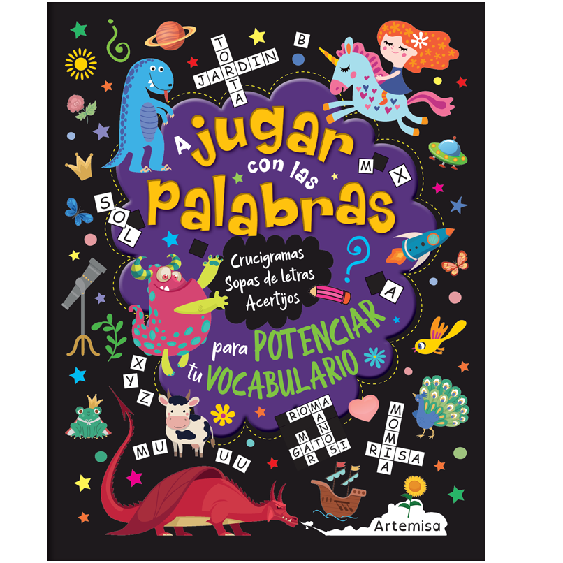 Librito Artemisa " A JUGAR CON LAS PALABRAS " Educativo 28x22 (CRUCIGRAMAS, SOPAS DE LETRAS, ACERTIJOS) Potencia tu vocabulario