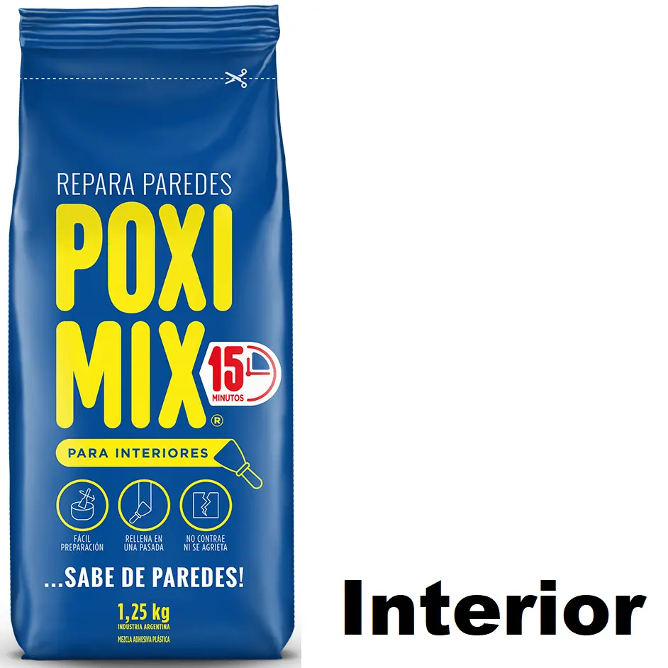 Poximix * INTERIORES * Repara Paredes 1,25 Kg