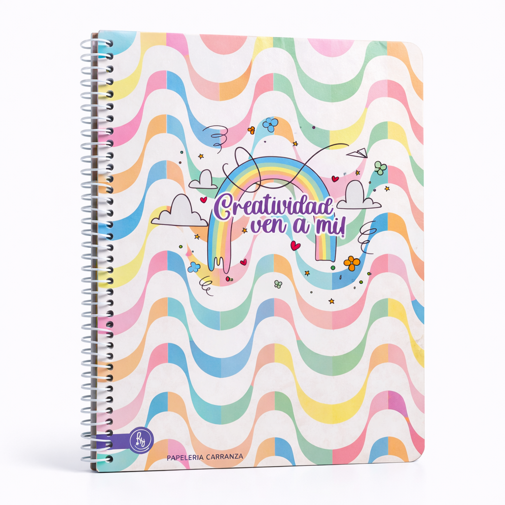 CUADERNILLO C/ ESPIRAL SEMI RIGIDO A4 RY " CREATIVIDAD PASTEL " 80 HOJAS