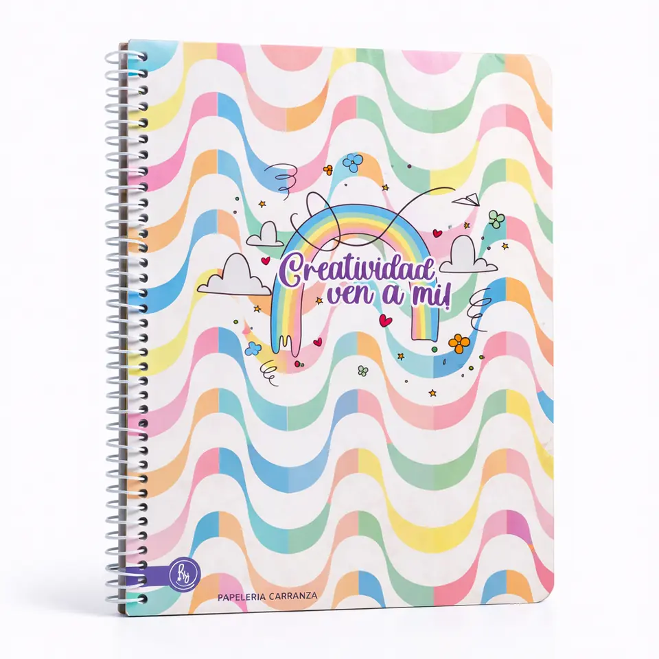 CUADERNILLO C/ ESPIRAL SEMI RIGIDO A4 RY " CREATIVIDAD PASTEL " 80 HOJAS
