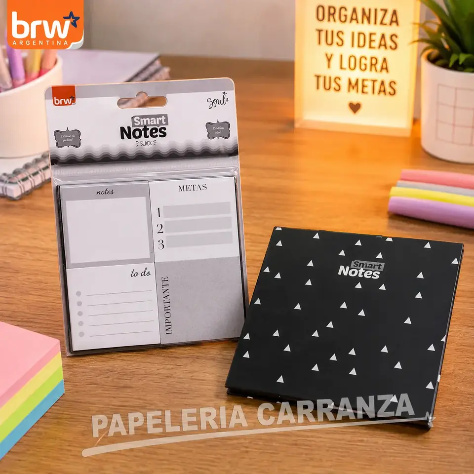 Notas Adhesivas BRW * BLACK Con Tapa * x 4 tacos