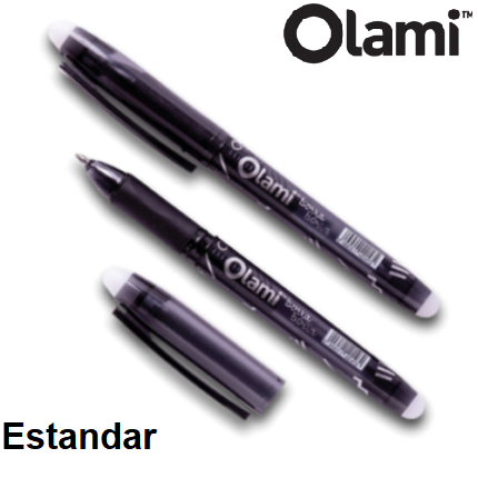 LAPICERA BORRABLE OLAMI TINTA NEGRA (c/ Repuesto Estandar)