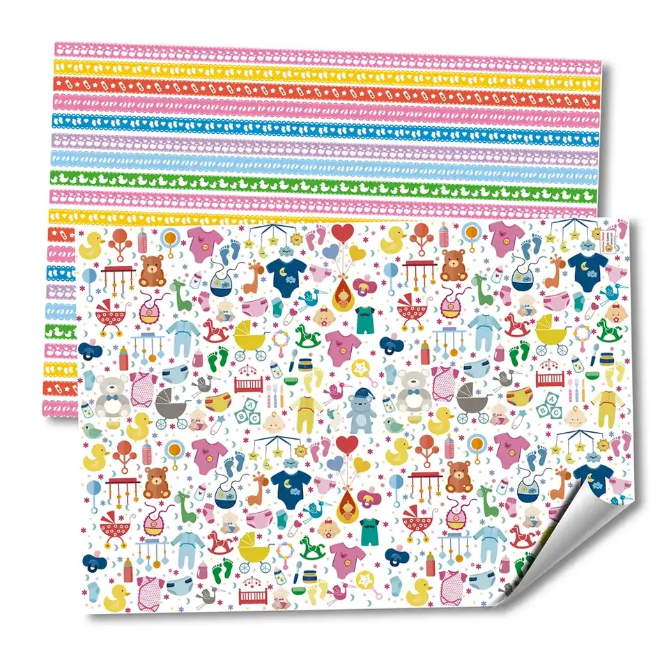 CARTULINA CON DISEÑOS "BABY SHOWER 2" FANTASIA