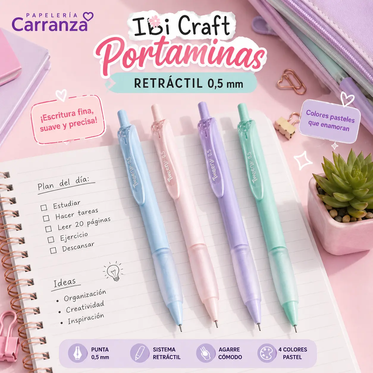 Portamina IBI CRAFT ** TWEENY PASTEL **  0.5 mm