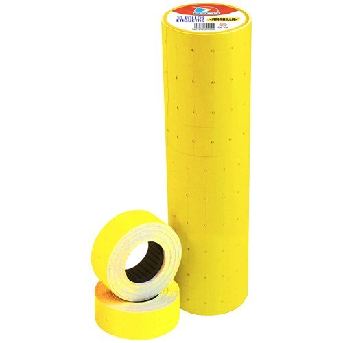 Rollo EZCO - AMARILLO (x UNIDAD) - para Maquina Etiquetadora de Precios **Extra Grande** Flúor
