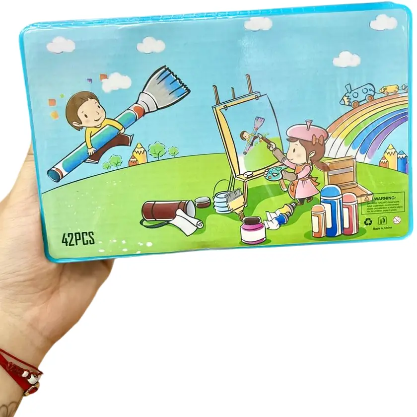SET DE ARTE * CELESTE * x 42 PIEZAS - VALIJA -