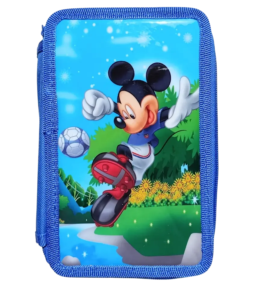 CARTUCHERAS "MICKEY M0USE" 2 PISOS + UTILES