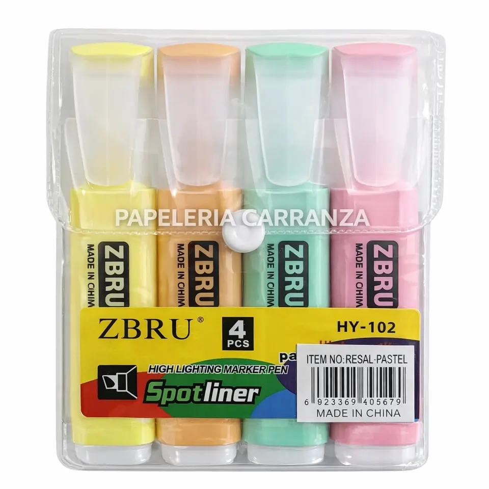 Resaltadores ZBRU - Pasteles x 4 - en Blister