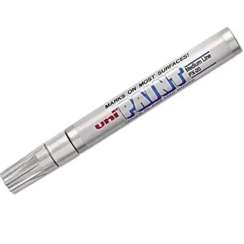 MARCADORES - UNI PAINT - PLATEADO PX-20 PUNTA MEDIA