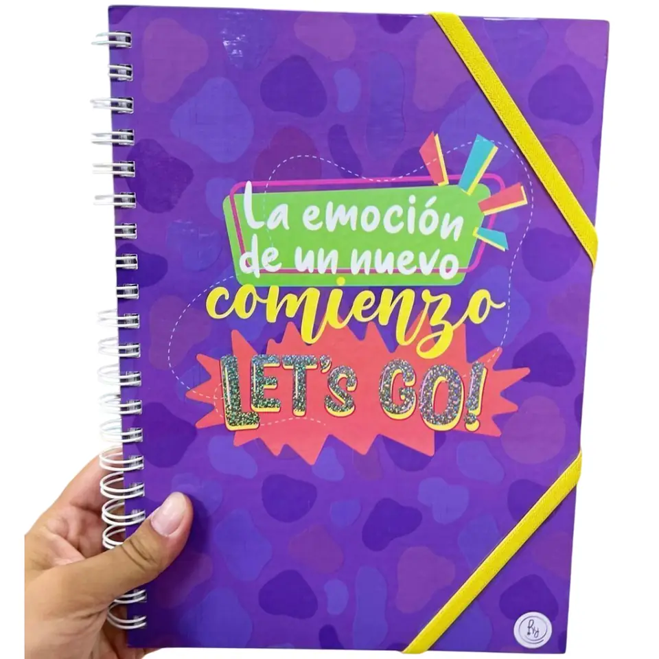 CUADERNOS UNIVERSITARIO C/ ESPIRAL 28 X 20 ” EMOCION ” A4 RY DESIGN CUADRICULADO