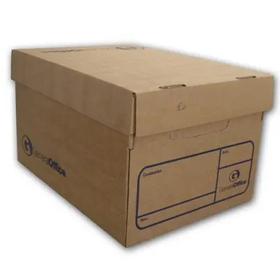 Caja Archivo Cartón 26 Cm OFICIO C/ Tapa TIPO AMERICANA