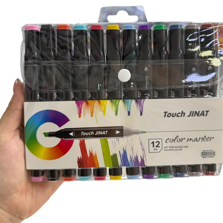 Kit de Marcadores de Artistica * Doble Punta x 12 Unidades en Blister * Premium Touch