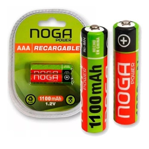 Pilas Recargables NOGA " AAA " 1100 Mah (Blister x 2)