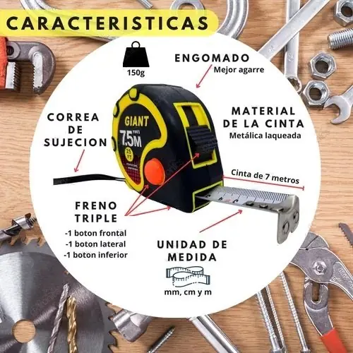 Cinta Metrica * GIANT * 7.5Metros