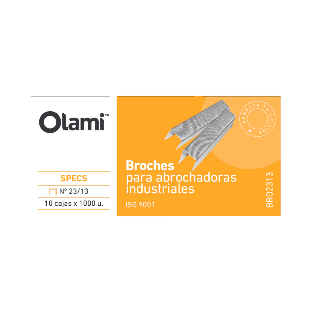 BROCHES PARA ABROCHADORAS INDUSTRIALES " OLAMI 23/13 "