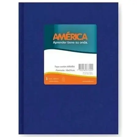 Cuaderno Tapa Dura Forrado Araña // AMERICA 82 HOJAS RAYADO