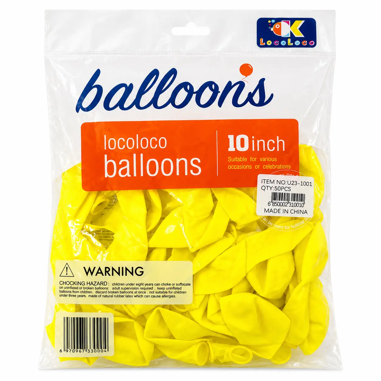 GLOBOS Locoloco - Amarillo Neón - 10" balloons Flúo
