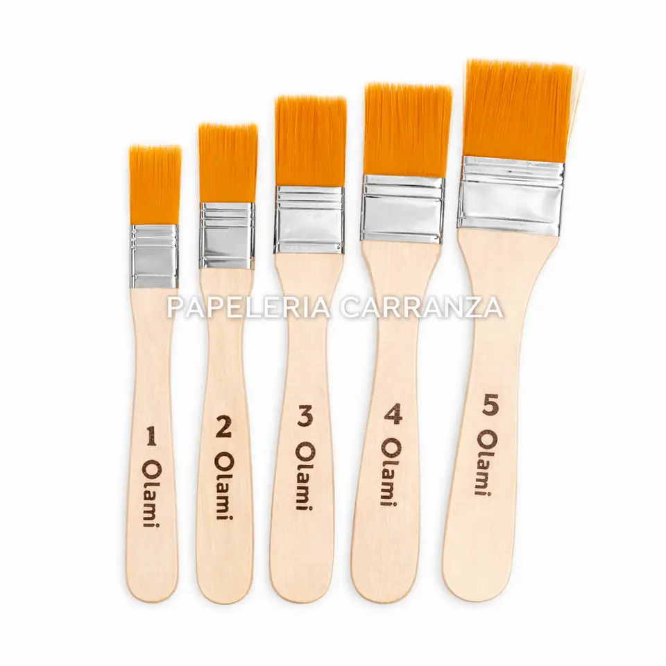 PINCELETA MANGO DE MADERA - NUMERO 1 - x Unidad PELO SINTETICO ARTISTICA