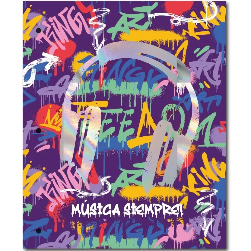 Tapa de Carpeta Escolar N3 " MUSIC " STREET