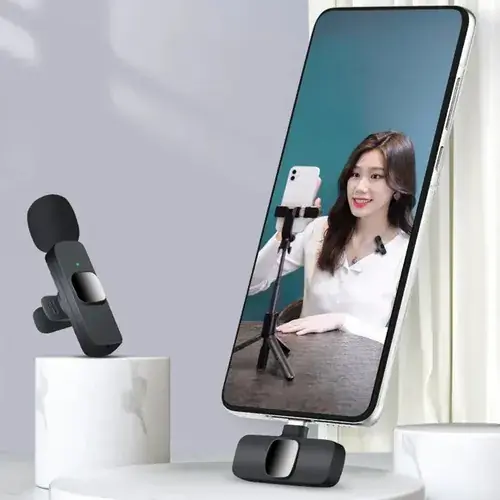 Micrófono corbatero - K9 - Salida Tipo "C" + Adaptador para Iphone