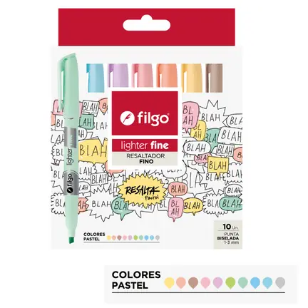 RESALTADORES FILGO PASTEL X 10