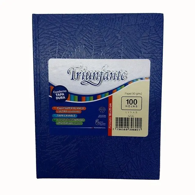 Cuaderno Tapa Dura Forrado Araña // TRIUNFANTE 100 HOJAS RAYADO