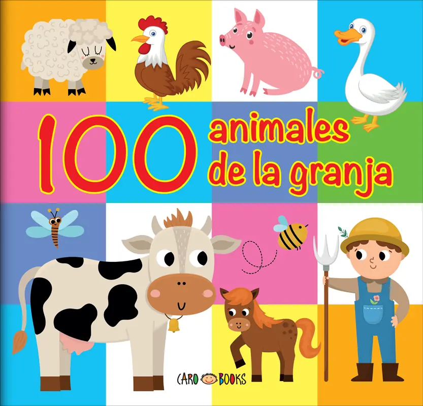 LIBRITOS ILUSTRADOS * 100 ANIMALES DE LA GRANJA *  24X25