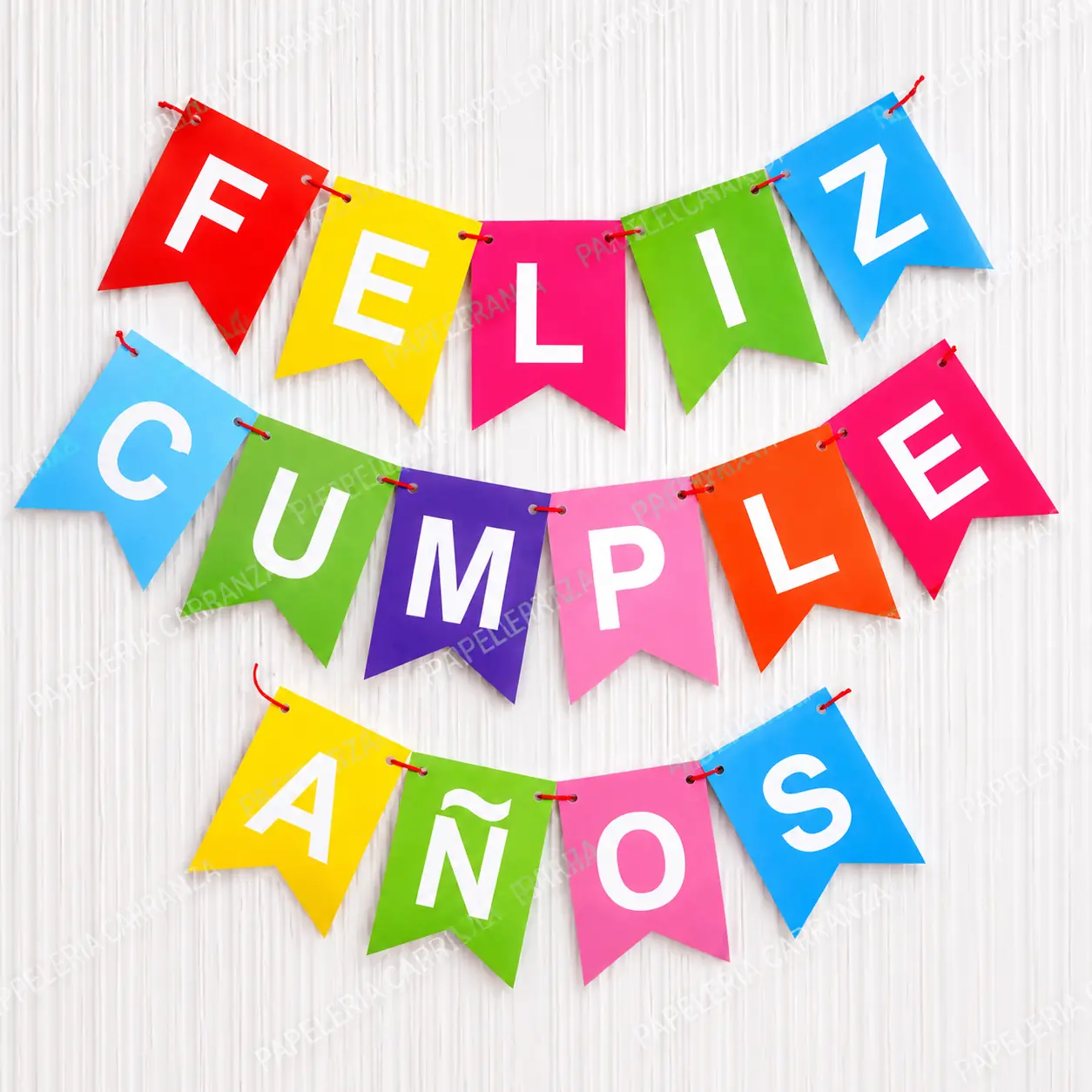 Guirnalda * FELIZ CUMPLEAÑOS * (Banderines Multicolor)
