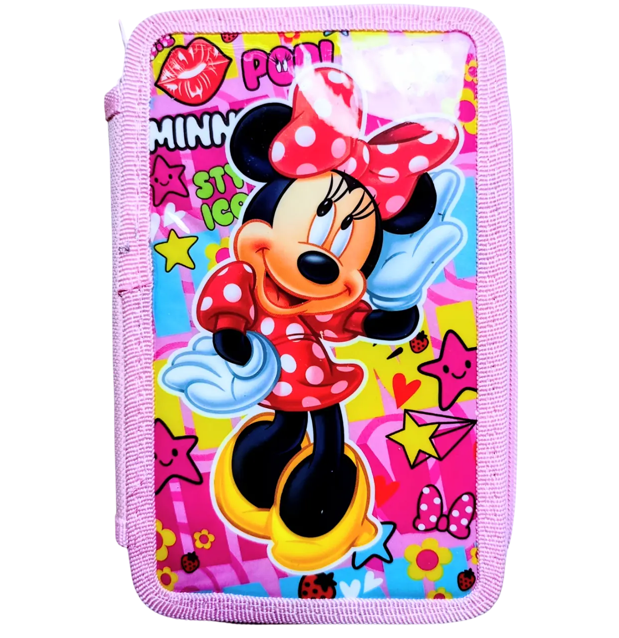 CARTUCHERAS "MINNIE M0USE" 2 PISOS + UTILES