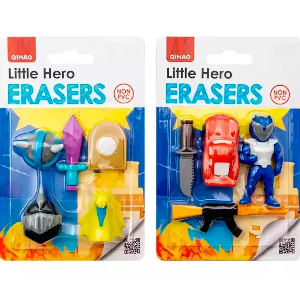 Set de Goma de Borrar "Héroes"