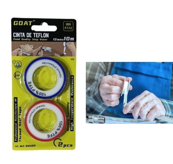 Cinta de Teflón Blister x 2 unidades