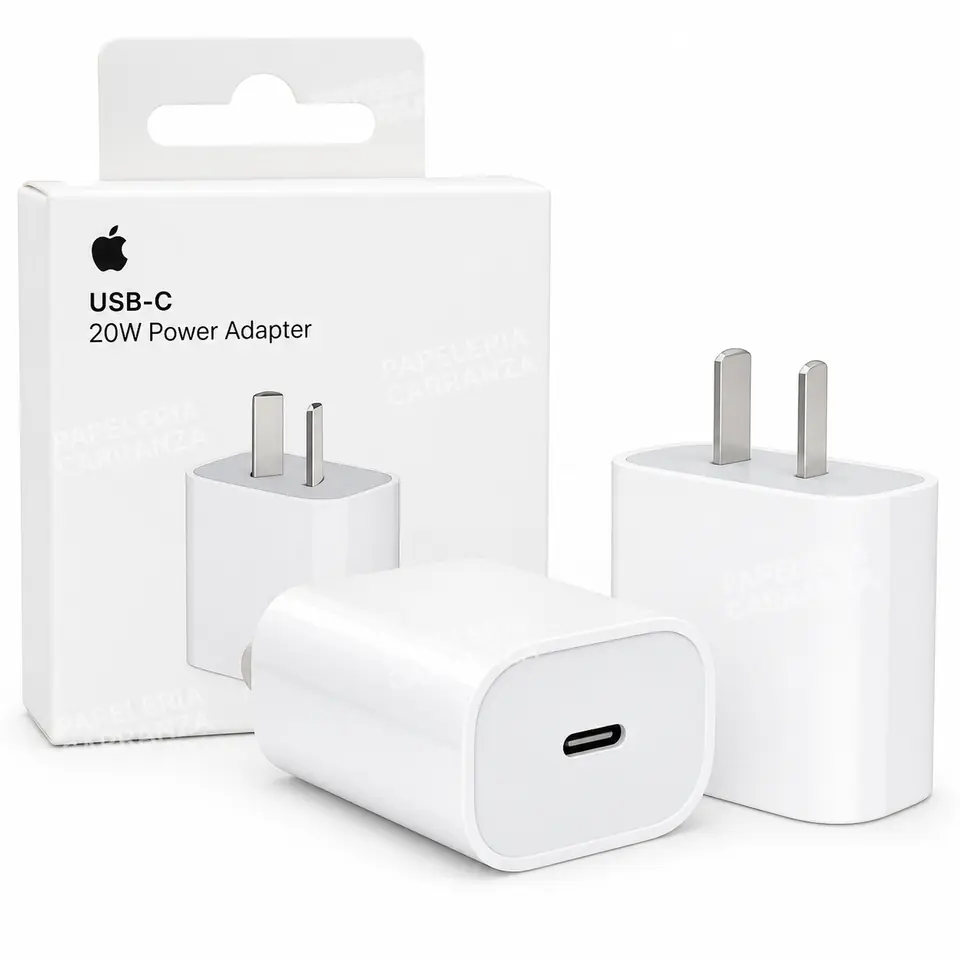 CABEZAL PARA IPHONE 20W (SIN CABLE) CARGADOR - Carga RAPIDA - ENCHUFE PREMIUM  Entrada Tipo C