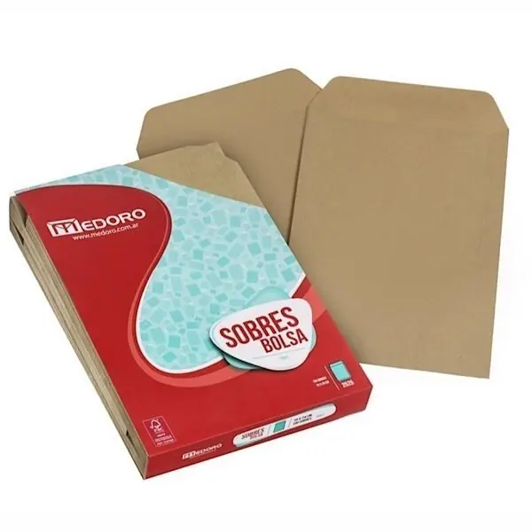 Sobres de Papel Madera Tamaño 19 x 24 x PAQUETE (100 UNIDADES)