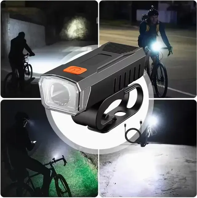 Luces para Bicicleta Led c/ Soportes - Delantera - D01 RECARGABLE