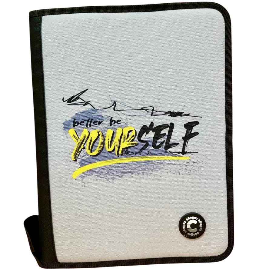 Carpetas A4 con Cierre " Yourself " 2 anillos  College *Cod 341*