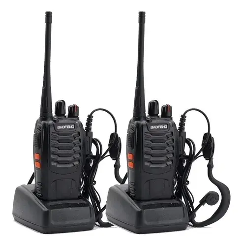 KIT X 2 HANDY - BAOFENG - WALKIE TALKIE 16 CANALES RECARGABLE