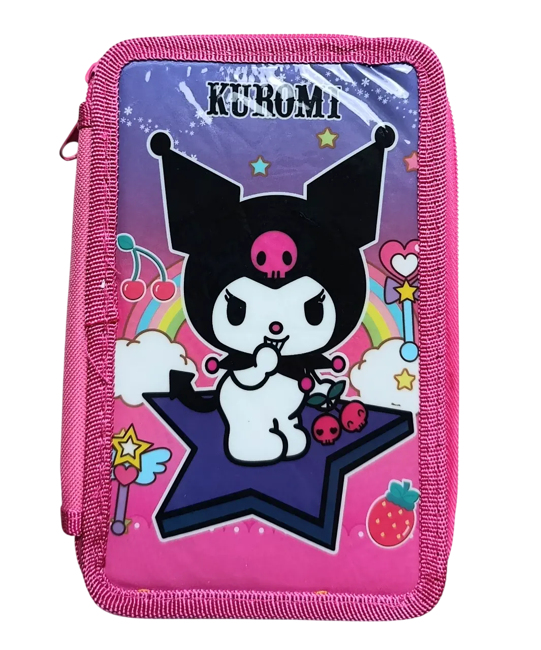 CARTUCHERAS "KUROMI" 2 PISOS + UTILES