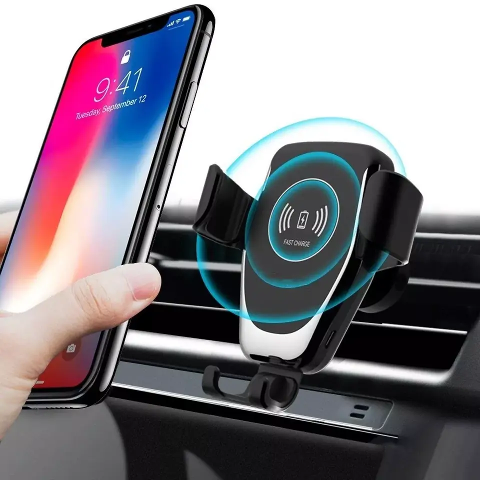 SOPORTES PARA CELULAR " CON CARGA INALAMBRICA " PARA VEHICULOS (2 TIPOS DE AGARRE)