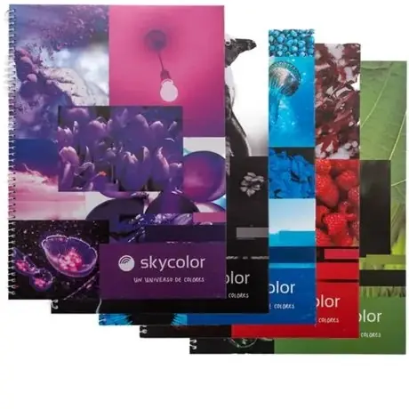 CUADERNILLO * SKYCOLOR RAYADO * 80 HOJAS C/ ESPIRAL FLEXIBLE UNIVERSITARIO A4