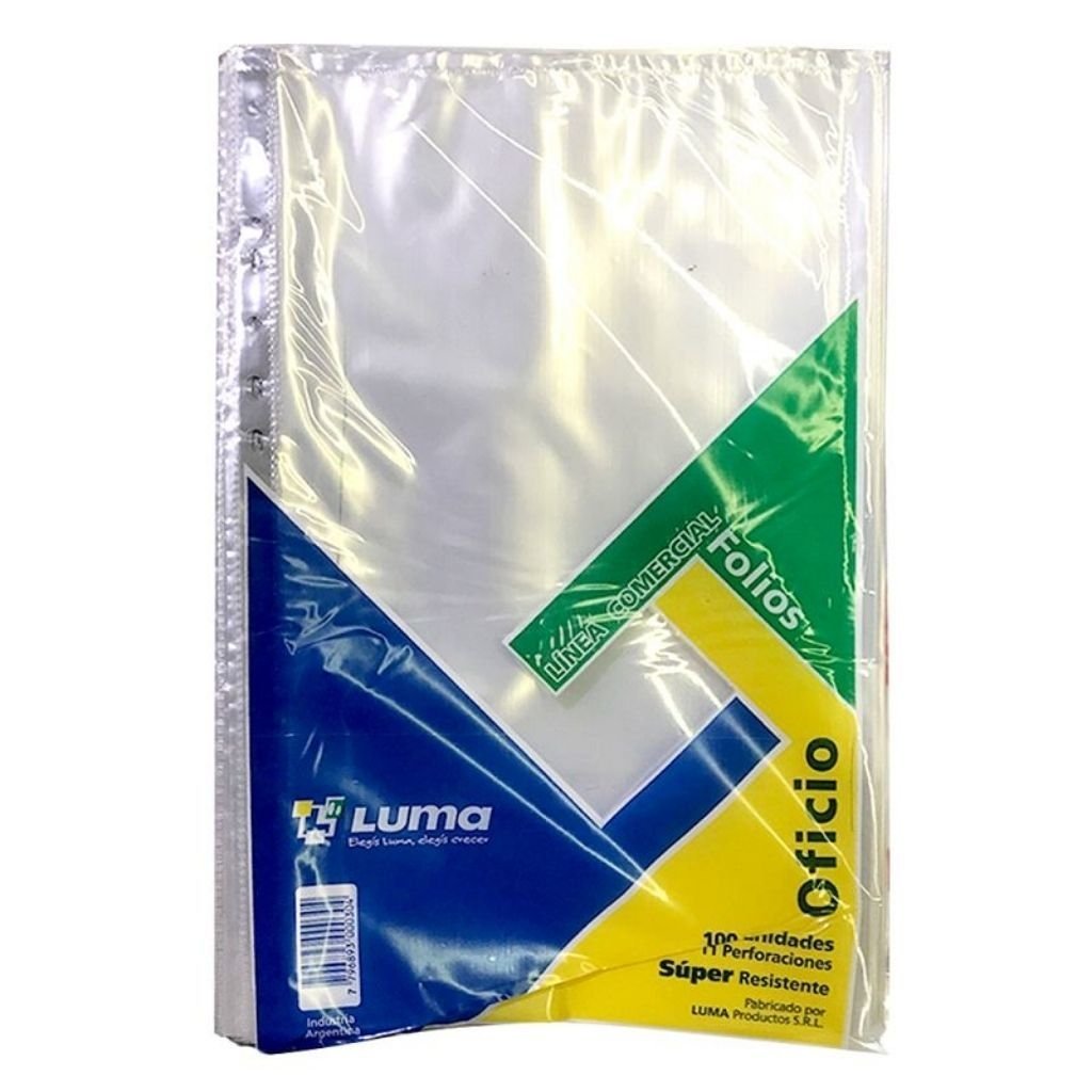 FOLIO OFICIO " SUPER " Reforzados BOLSA X 100 unidades