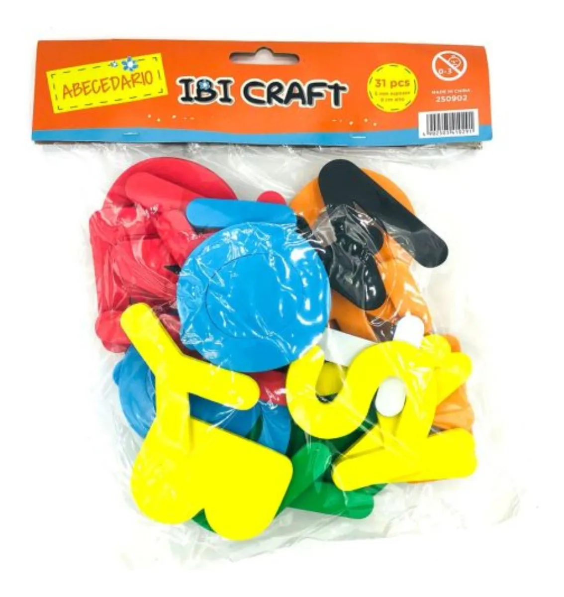 Aplicaciones en Goma Eva " ABECEDARIO Ibi Craft " x 31 piezas x 8cm Alto