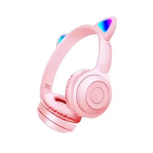 Auriculares Inalámbricos XAEA * GATITO ROSA * Con Luz Bluetooth