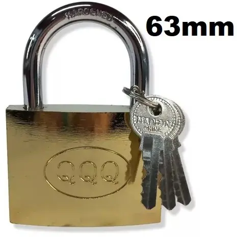 Candado "QQQ" 63 MM (3 llaves) Mediano